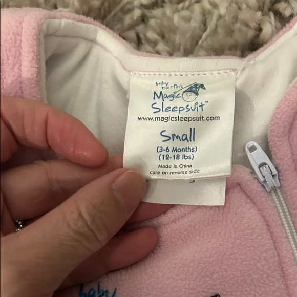 Pink Baby Merlin’s Magic Sleepsuit - Picture 3 of 3